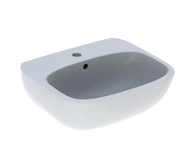GEBERIT - FANTASIA LAVAMANI 50 CM. MONOFORO IN VETROCHINA BIANCO 500.893.00.1