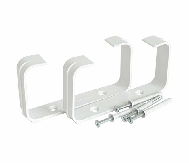 EDIL PLAST - LA VENTILAZIONE 2 STAFFE FERMATUBO + VITI + TASSELLI AERAZIONE CANALIZZATA 120X60 MM BIANCO STV2126B