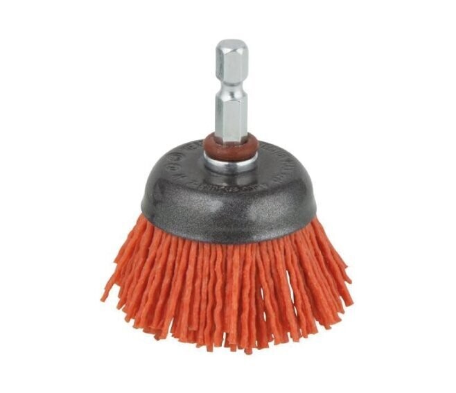 WOLFCRAFT - SPAZZOLA A TAZZA CON FILO DI NYLON A GRANA GROSSA AGGRESSIVA Ø 65 MM. 1506000
