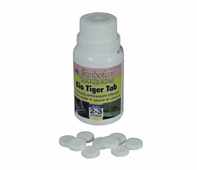 SANDOKAN - BIO TIGER TAB LARVICIDA ANTIZANZARE IN PASTIGLIE EFFERVESCENTI 100 COMPRESSE