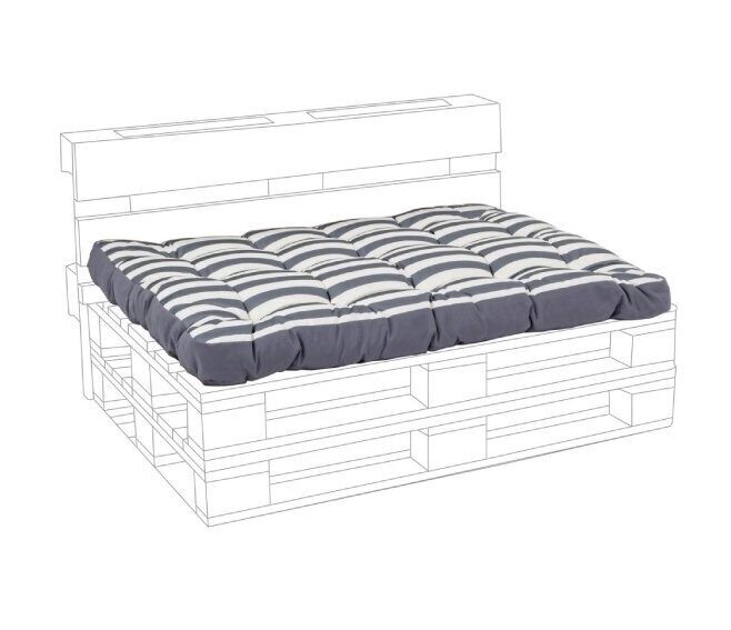 BIZZOTTO - CUSCINO SEDUTA DIVANO PALLET PER ESTERNO RIGA ANTRACITE 120 CM. 0806429