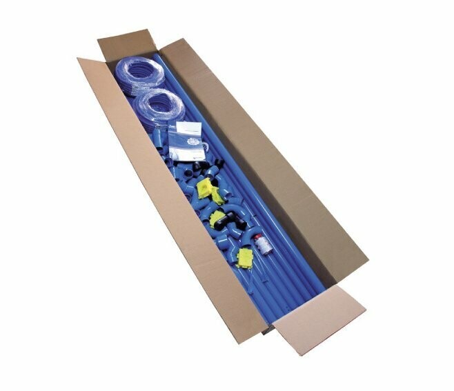AERTECNICA - Set predisposizione 5 punti presa blu New Air + 1 punto presa di servizio Ø 50 (tubo ml. 2) TR025R