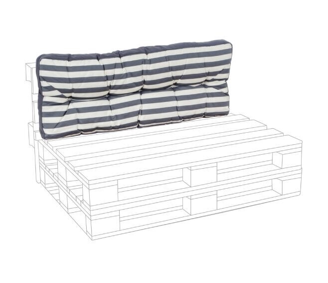 BIZZOTTO - CUSCINO SCHIENALE DIVANO PALLET PER ESTERNO RIGA ANTRACITE 120 CM. 0806431