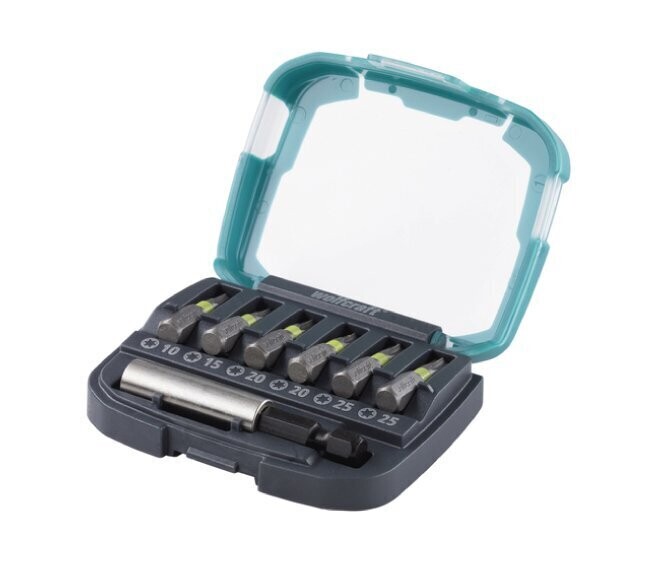 WOLFCRAFT - BIT-BOX SET 6 INSERTI TORX® (T 10 / 15 / 20 / 20 / 25 / 25) CON PORTAINSERTI 2978000