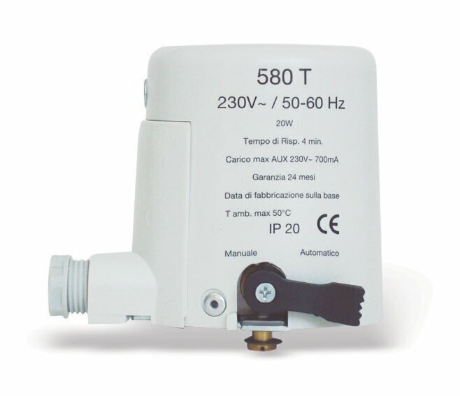 WATTS - 580T ATTUATORE ELETTROTERMICO 2 POSIZIONI PER VALVOLA DI ZONA 230V 580T220VX