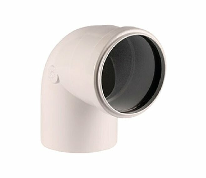 ATI - CURVA 90° IN ALLUMINIO MONOPARETE M/F DN. 60 MM BIANCO 2-96PMF
