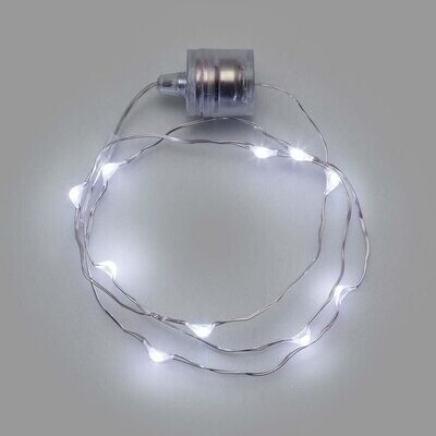 LOTTI - COLLANA BRILLY 10 MICRO LUCI LED BIANCO GHIACCIO A BATTERIE 37014
