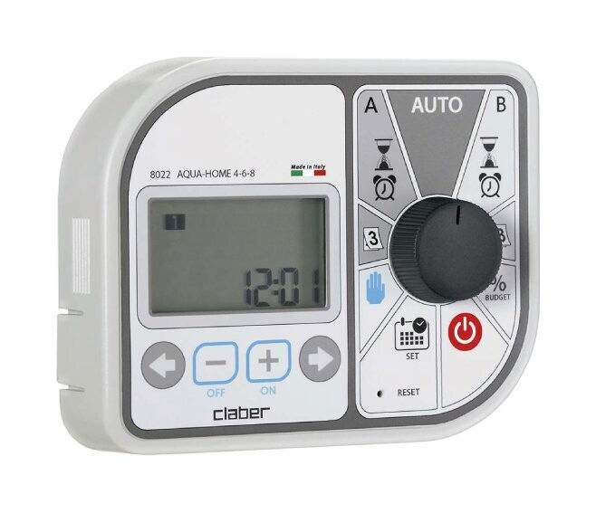 CLABER - AQUA-HOME 4-6-8 PROGRAMMATORE DA 1 A 8 LINEE DI IRRIGAZIONE 8022