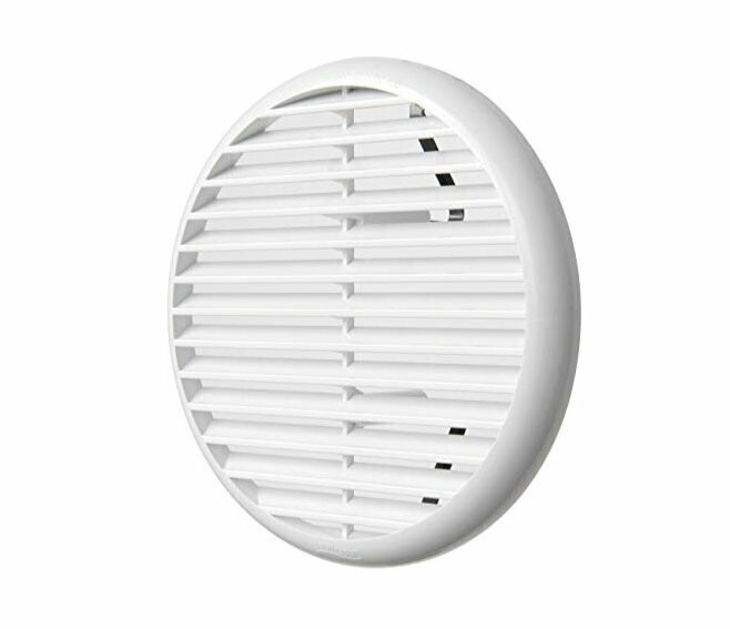 EDIL PLAST - LA VENTILAZIONE GRIGLIA TONDA UNIVERSALE CON MOLLE SENZA RETE DN. 175 BIANCO TU160B