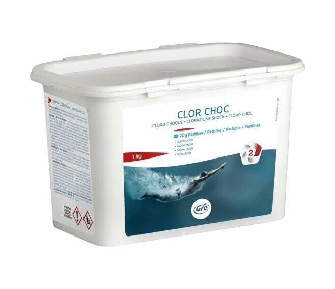 GRE - CLOR CHOC PASTIGLIE DA 20 G. CON BASE TRICLORO CONFEZIONE 1 KG. 76074