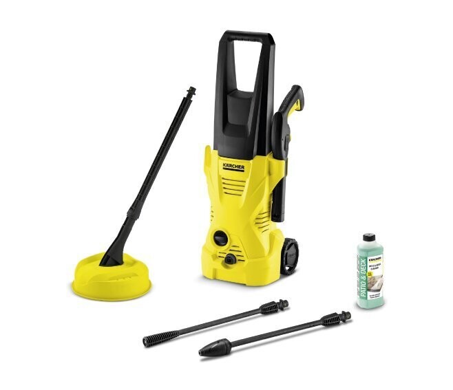 ​KÄRCHER - K 2 HOME T150 IDROPULITRICE A FREDDO 110 BAR CON PISTOLA AD ALTA PRESSIONE 2 LANCE 1 LAVASUPERFICI E TUBO 4 MT. 1.673-240.0