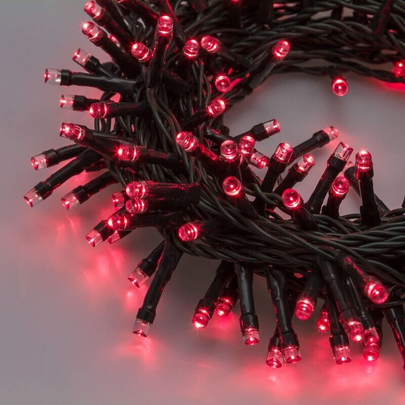 LOTTI - CATENA LINEARE TLE 180 LED ROSSO DN. 5 MM. CONTROLLER 8G TIMER E TRASFORMATORE 30855