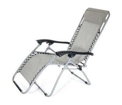 VERDELOOK - IBIZA POLTRONA SDRAIO MULTIPOSIZIONE PIEGHEVOLE GRIGIO 780/56G