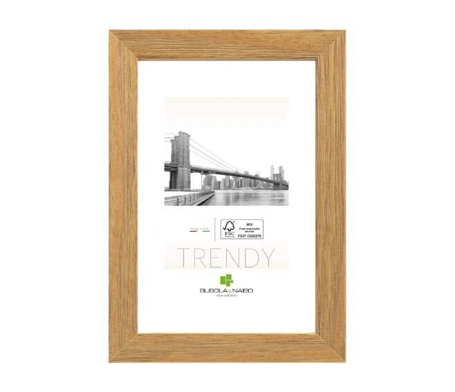 BUBOLA & NAIBO - CORNICE TULIPA IN LEGNO SERIE TRENDY COLORE ROVERE FORMATO A4 21 X 29,7 CM. 6340 01 MA4