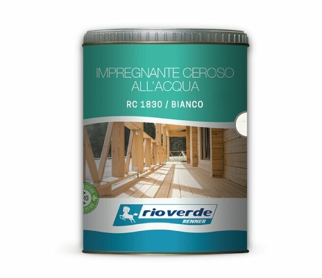 RIO VERDE - IMPREGNANTE CEROSO ALL'ACQUA COLORE BIANCO 0,75 LT. RC1830