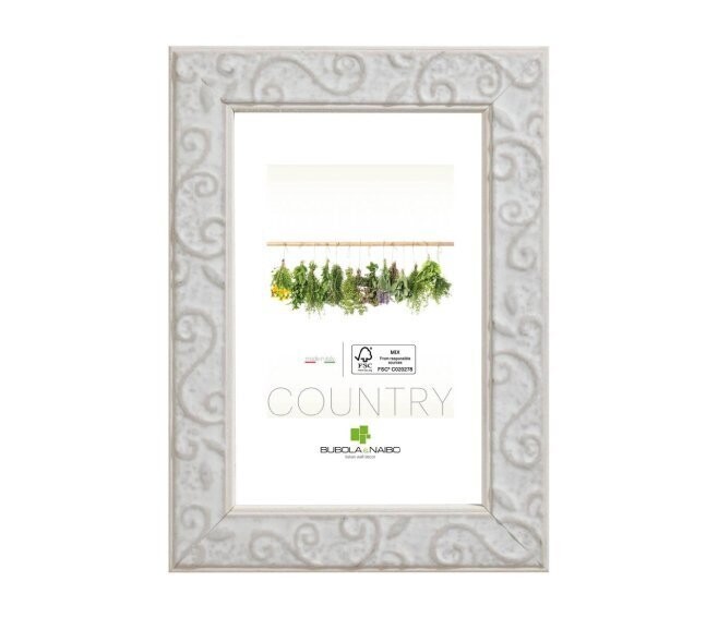 BUBOLA & NAIBO - CORNICE MILTON IN LEGNO SERIE COUNTRY COLORE BIANCO 18 X 24 CM. 5790 03 06