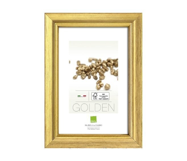 BUBOLA & NAIBO - CORNICE MARISA IN LEGNO SERIE GOLDEN & SILVER COLORE ORO FORMATO A4 21 X 29,7 CM. 6280 01 MA4