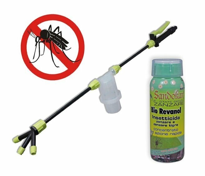SANDOKAN - KIT EROGATORE AUTOMATICO NEBULIZZATORE + INSETTICIDA CONCENTRATO BIO REVANOL C7246