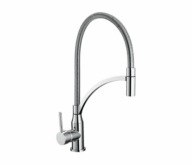 IDRO BRIC - ATLANTA MISCELATORE MONOCOMANDO LAVELLO BOCCA ALTA C/DOCCETTA ESTRAIBILE CROMO