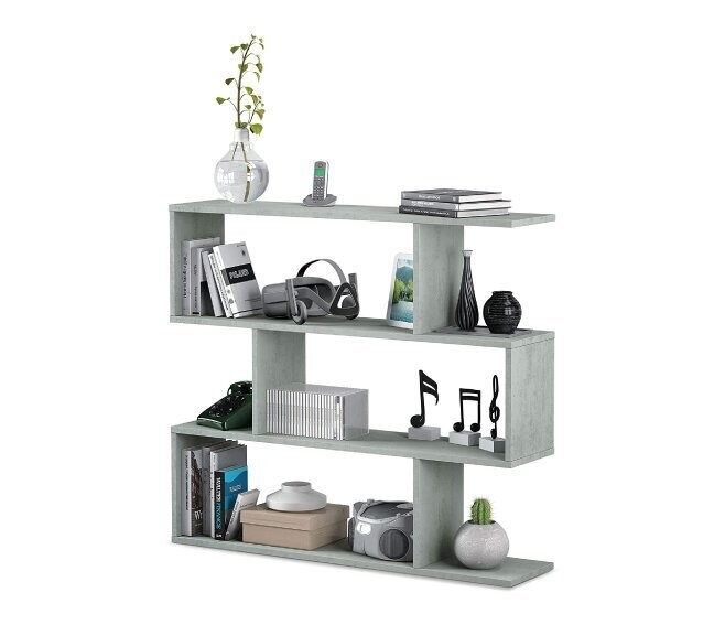 FORES - LIBRERIA ATHENA 3 SCAFFALI 97 X 25 X 110 CM. GRIGIO CEMENTO 301010L