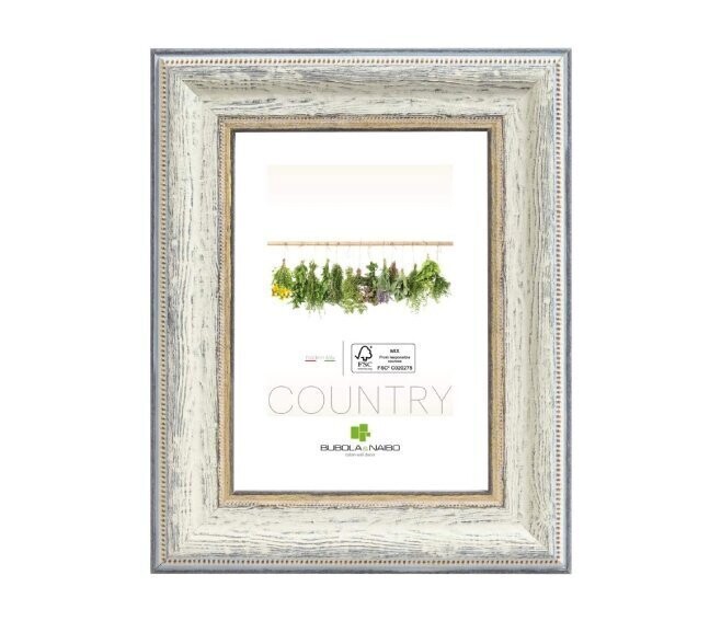 BUBOLA & NAIBO - CORNICE FABRIANO SERIE COUNTRY IN LEGNO COLORE BIANCO 20 X 30 CM. 5015 02 08