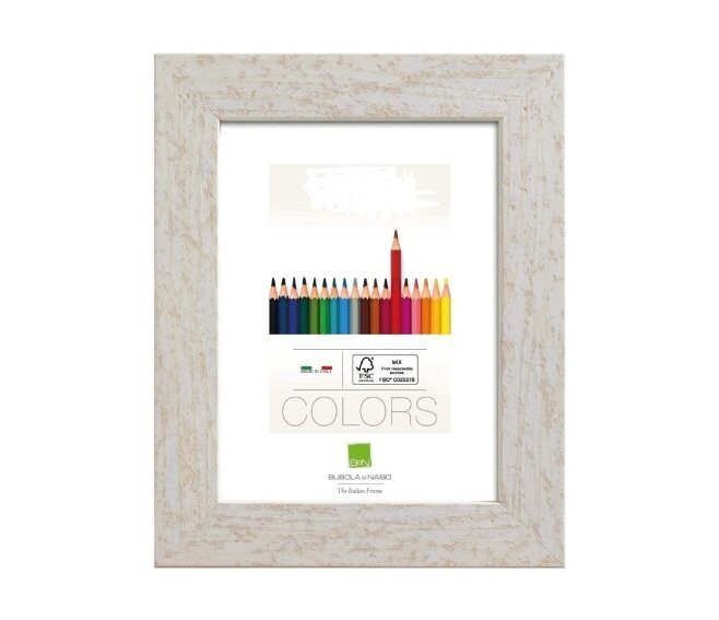 BUBOLA & NAIBO - CORNICE ANDY IN LEGNO SERIE COLORS COLORE BIANCO 13 X 18 CM. 3860 12 04