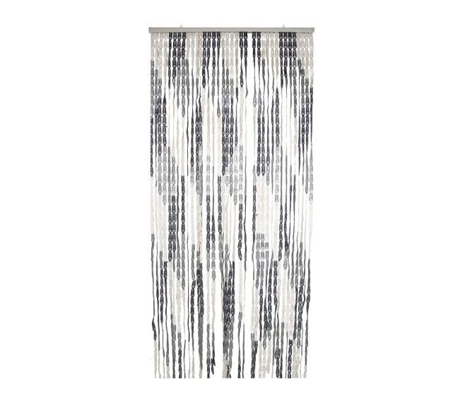 VERDELOOK - TENDA A PIASTRINE 100 X 220 CM. 36 FILI FANTASIA A CUBI GRIGI 665A