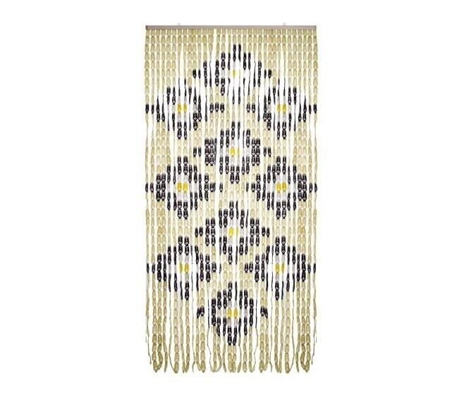 VERDELOOK - TENDA A PIASTRINE 100 X 220 CM. 36 FILI FANTASIA A FIORI BEIGE 665B