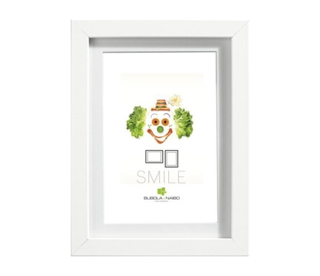 BUBOLA & NAIBO - CORNICE LEIDA SERIE SMILE IN PPC COLORE BIANCO 40 X 50 CM. 5860C BI 17