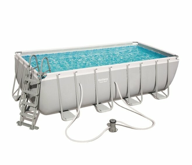BESTWAY - PISCINA POWER STEEL RETTANGOLARE CM. 488 X 244 X 122 56670