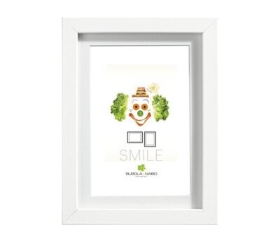 BUBOLA & NAIBO - CORNICE LEIDA SERIE SMILE IN PPC COLORE BIANCO 13 X 18 CM. 5860C BI 04