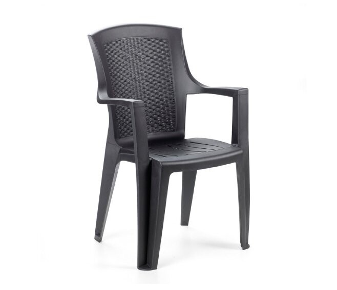 IPAE PROGARDEN - EDEN SEDIA IMPILABILE MONOBLOCCO COLORE ANTRACITE 87101