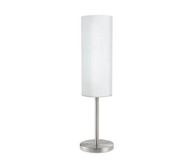 EGLO - TROY 3 LAMPADA ABAT-JOUR DA TAVOLO E27 1 LUCE 100W VETRO BIANCO 85981
