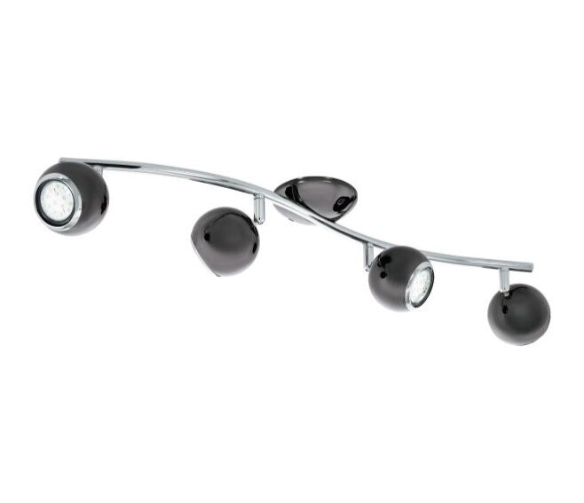 EGLO - BIMEDA BARRA FARETTI LED 4 LUCI 2,8W GU10 NICKEL/NERO/CROMO 31008