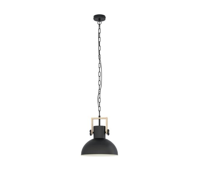 EGLO - LUBENHAM LAMPADA A SOSPENSIONE CON PARALUME ROTONDO IN ACCIAIO NERO E27 1X28W 43162