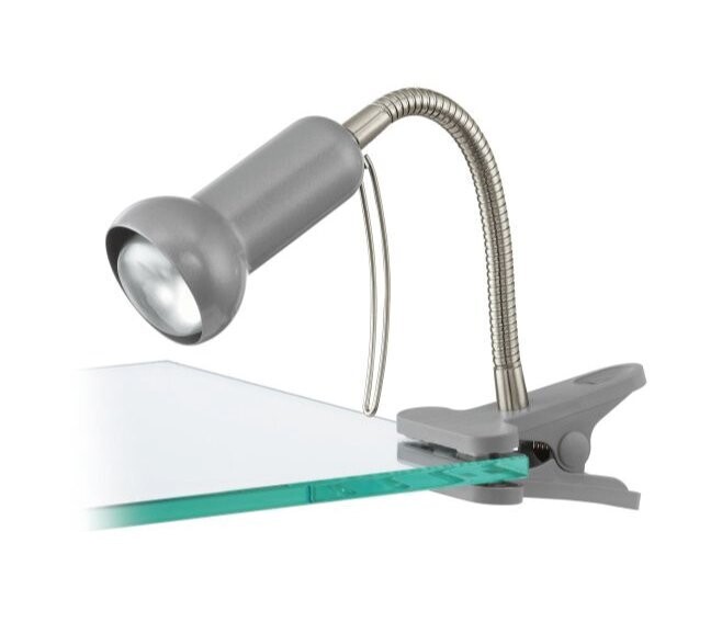 EGLO - FABIO LAMPADA CON MORSETTO DA UFFICIO E14 1X40W ARGENTO 81265