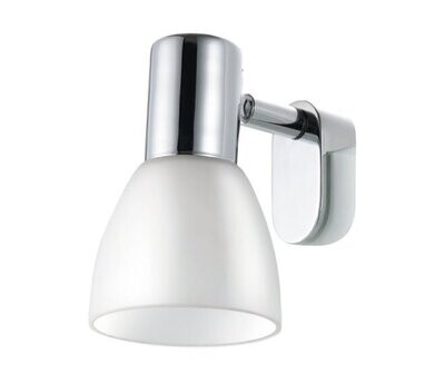 EGLO - STICKER LAMPADA DA SPECCHIO CROMO CON PARALUME IN VETRO BIANCO E14 1X40W 85832