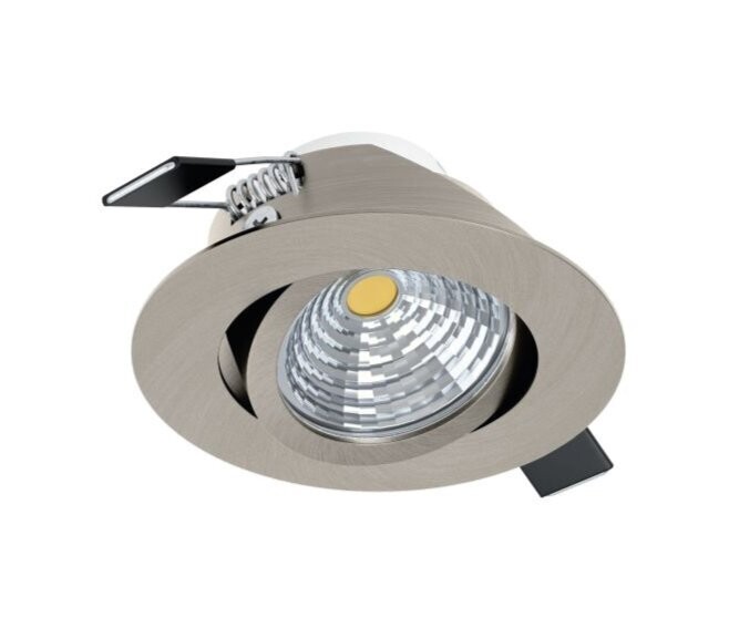 EGLO - SALICETO LAMPADA LED DA INCASSO IN ALLUMINIO NICKEL OPACO 6W DN. 88 MM. 2700K 450LM 98303
