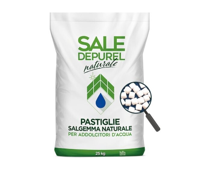 ITALKALI - DEPUREL SALE NATURALE IN PASTIGLIE PER ADDOLCITORE AD ALTO CONTENUTO DI SODIO IN SACCO DA 25 KG. 547R