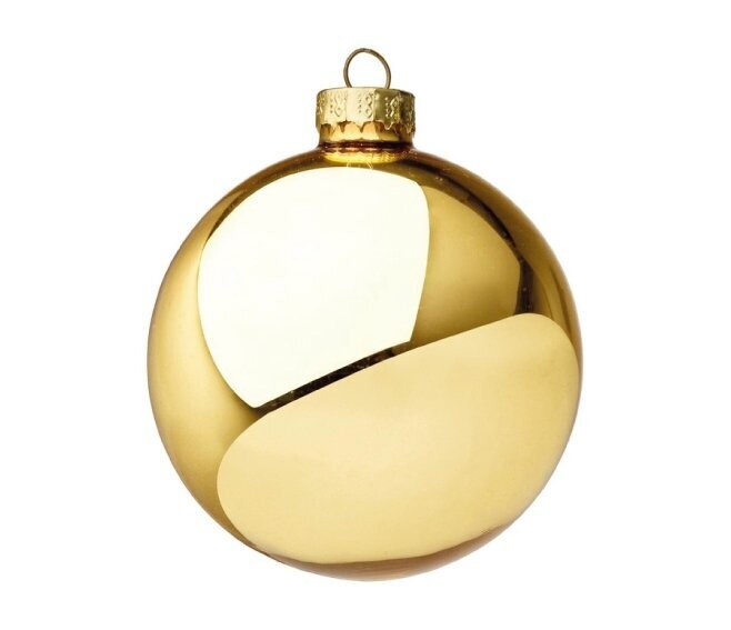 BIZZOTTO - SFERA DI NATALE IN VETRO COLORE ORO LUCIDO D80 0933673