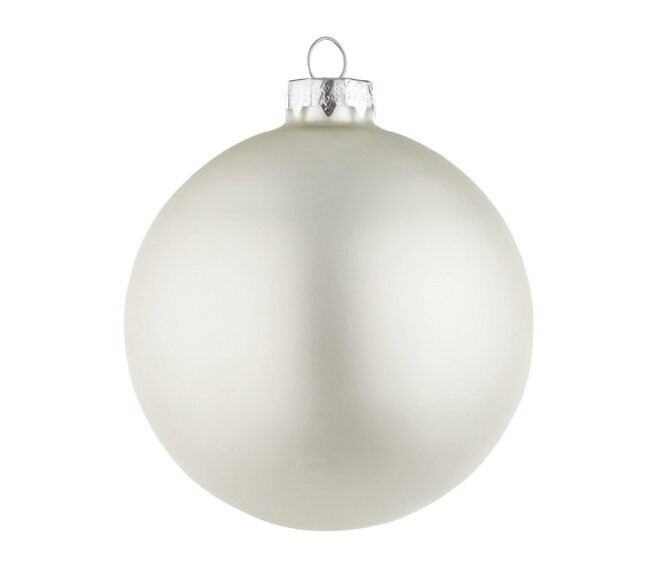 BIZZOTTO - SFERA DI NATALE IN VETRO COLORE BIANCO OPACO D100 0914130