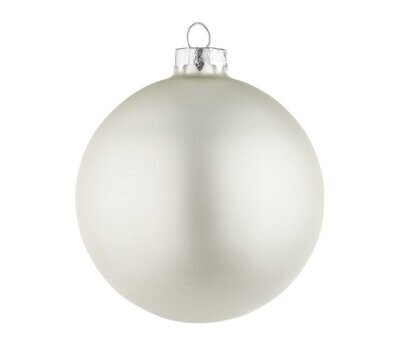 BIZZOTTO - SFERA DI NATALE IN VETRO COLORE BIANCO OPACO D100 0914130