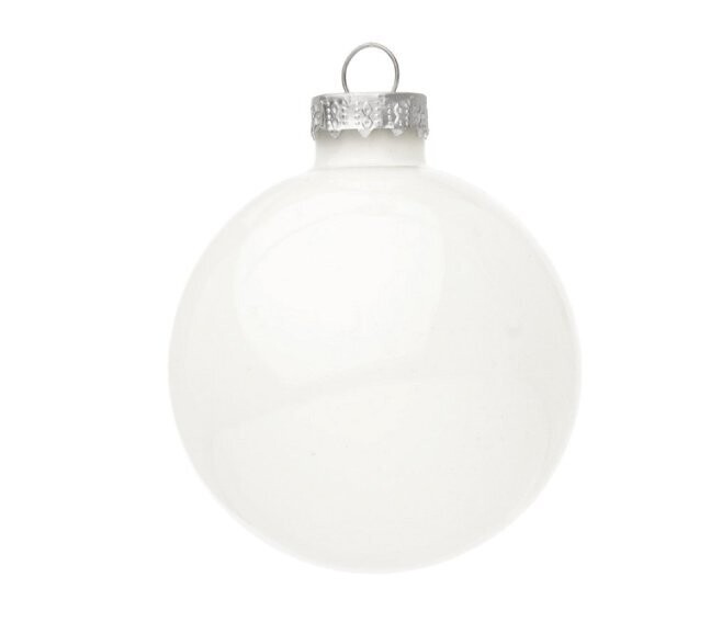 BIZZOTTO - SFERA DI NATALE IN VETRO COLORE BIANCO LUCIDO D60 0914105