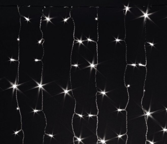 BIZZOTTO - TENDA 400 LED BIANCO FREDDO 5 MM. FILO TRASPARENTE 4X1 MT. IP44 0936283