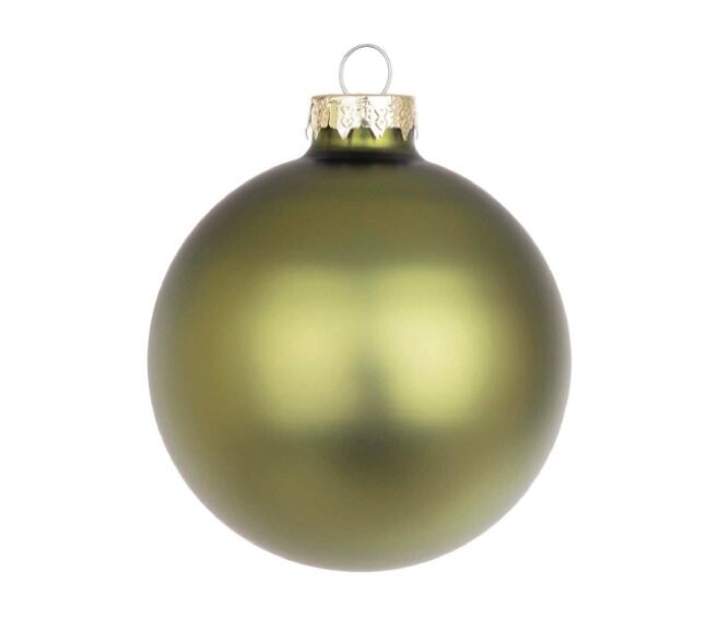 BIZZOTTO - SFERA DI NATALE IN VETRO COLORE VERDE MIRTO OPACO D80 0937025