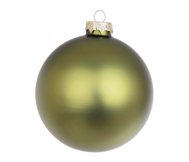 BIZZOTTO - SFERA DI NATALE IN VETRO COLORE VERDE MIRTO OPACO D100 0937026