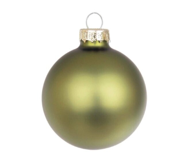 BIZZOTTO - SFERA DI NATALE IN VETRO COLORE VERDE MIRTO OPACO D60 0937024