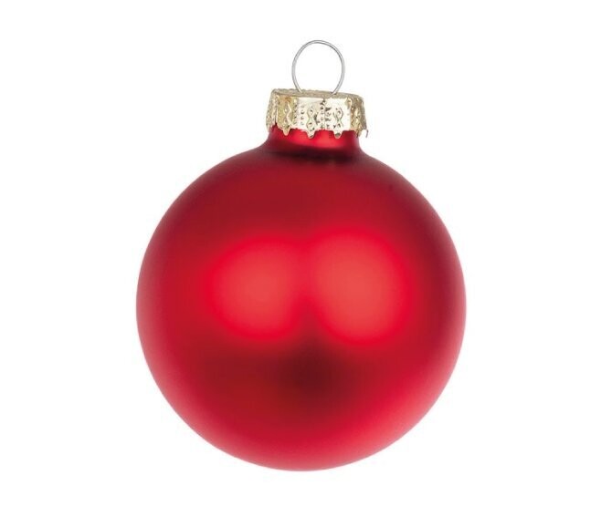 BIZZOTTO - SFERA DI NATALE IN VETRO COLORE ROSSO GRANATA OPACO D60 0937037