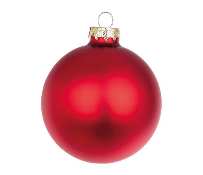 BIZZOTTO - SFERA DI NATALE IN VETRO COLORE ROSSO GRANATA OPACO D80 0937038