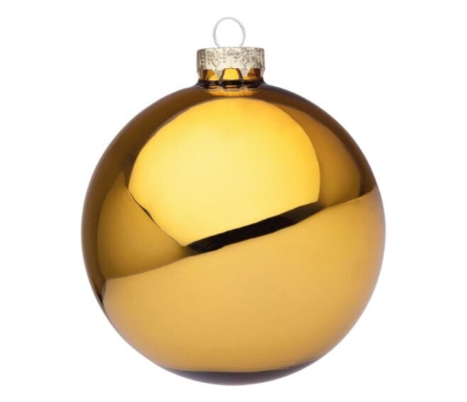 BIZZOTTO - SFERA DI NATALE IN VETRO COLORE ORO RICCO LUCIDO D100 0937076